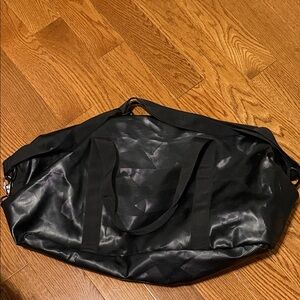 Rains Black Duffel Bag for Men